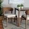 Baxton Studio Chloe Modern Bohemian Walnut Brown Finished Mahogany Wood and Natural Rattan Dining Chair 225-13107-ZORO - alternate 1